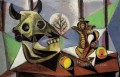 Nature morte au crane de taureau 1939 Cubist